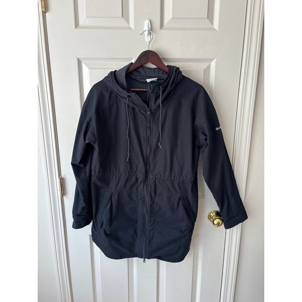 Columbia Utility Jacket Women Small Black WL1776 Hooded Full Zip Outdoor